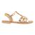 Sandales en cuir  à brides Beige or+Blanc argent 1 - vertbaudet enfant 