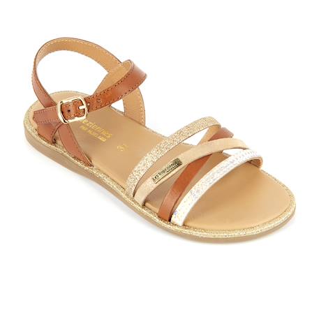 Sandales en cuir  à brides Blanc+Marron 8 - vertbaudet enfant 