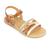 Sandales en cuir  à brides Blanc+Marron 8 - vertbaudet enfant 