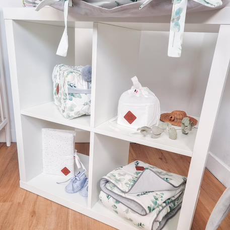 Bavoir bandana en coton eucalyptus Eucalyptus, vert, gris 4 - vertbaudet enfant 