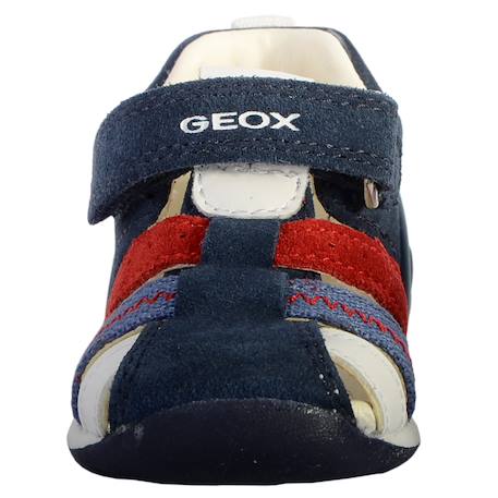 Sandales en cuir velours à scratch Marine rouge 4 - vertbaudet enfant 