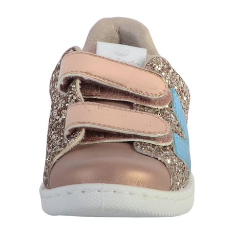 Baskets basses  à scratch  vernis Nude 4 - vertbaudet enfant 