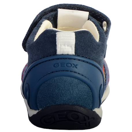 Sandales en cuir velours à scratch Marine rouge 3 - vertbaudet enfant 