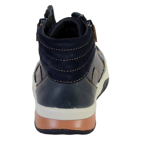 Baskets montantes  à lacets  velours Black avio+Navy lt brown 7 - vertbaudet enfant 
