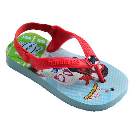 Tongs  à élastiques Bleu rouge 1 - vertbaudet enfant 