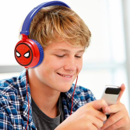 Casque stéréo filaire pliable avec limitation de volume d'écoute spiderman MULTICOLORE 5 - vertbaudet enfant 