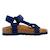 Sandales en cuir  à scratch Bleu marine 1 - vertbaudet enfant 