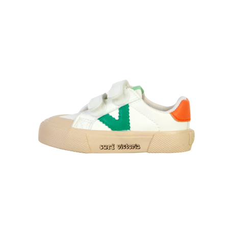 Baskets basses  à scratch Marine+Petalo+Vert foncé 14 - vertbaudet enfant 