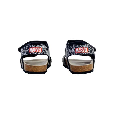 Sandales en cuir  à scratch Navy rouge 4 - vertbaudet enfant 