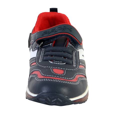 Baskets basses à scratch velours Navy red 4 - vertbaudet enfant 