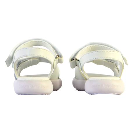 Sandales  à scratch Blanc argent+Noir+Platinium 4 - vertbaudet enfant 