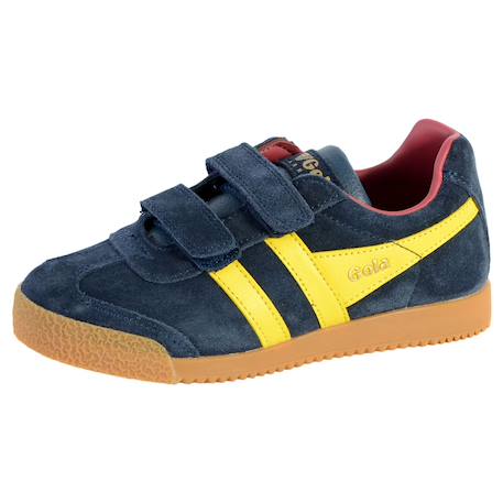 Baskets basses  à scratch  velours Kaki marine+Navy sun red+Navy white 6 - vertbaudet enfant 