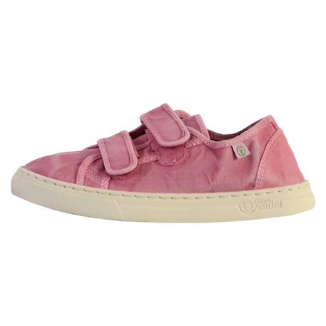 Tennis enfant à scratch Kaki enz+Rose 8 - vertbaudet enfant 