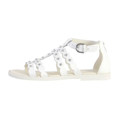 Sandales en cuir à brides Blanc 2 - vertbaudet enfant 