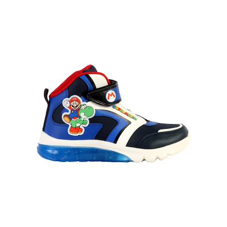 Baskets montantes  à scratch Navy royal+Noir jaune 1 - vertbaudet enfant 