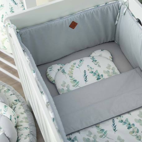 Couverture plaid réversible eucalyptus Eucalyptus, vert, gris 6 - vertbaudet enfant 