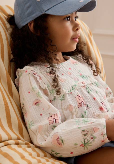 Blouse bébé en gaze de coton arya Ecru 1 - vertbaudet enfant 