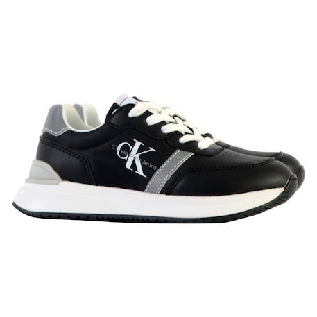 Baskets basses à lacets Noir gris 3 - vertbaudet enfant 