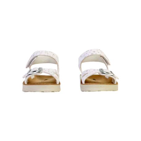 Sandales en cuir  à scratch Blanc+Blanc c1000 5 - vertbaudet enfant 