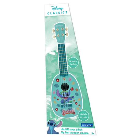 Ukulele Stitch en bois, 4 cordes en nylon, Guide Inclus, 53 cm Bleu 4 - vertbaudet enfant 