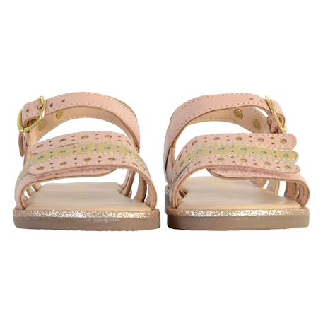 Sandales en cuir  à brides Rose multi 6 - vertbaudet enfant 