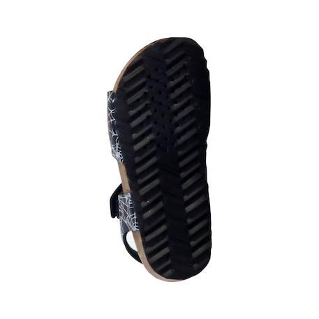 Sandales en cuir  à scratch Navy rouge 6 - vertbaudet enfant 