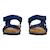 Sandales en cuir  à scratch Bleu marine 5 - vertbaudet enfant 
