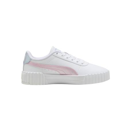 Baskets basses à lacets Blanc rose mauve+Noir lavender alert 1 - vertbaudet enfant 