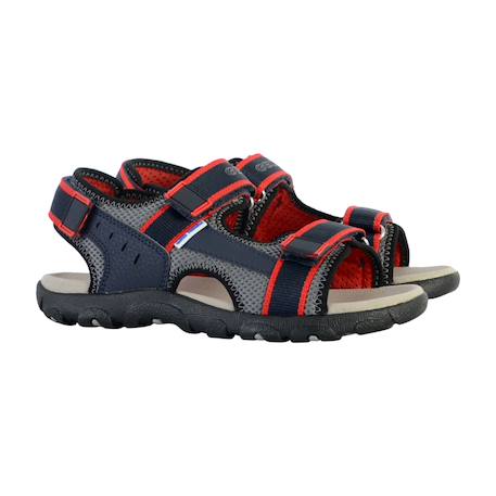 Sandales  velours  à scratch Marine rouge 3 - vertbaudet enfant 
