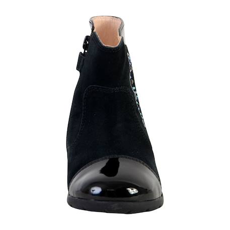 Bottes en cuir  velours  à fermeture éclair Noir 4 - vertbaudet enfant 