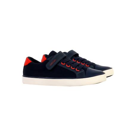 Baskets basses  à scratch Navy red 3 - vertbaudet enfant 