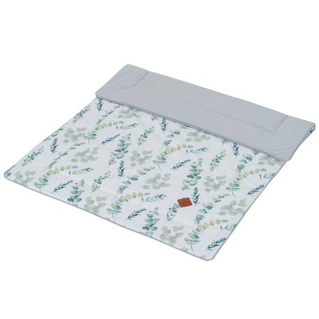 Couverture plaid réversible eucalyptus Eucalyptus, vert, gris 1 - vertbaudet enfant 