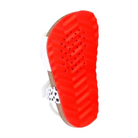 Sandales en cuir  à scratch Blanc   noir+Blanc fushia 6 - vertbaudet enfant 