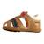 Sandales en cuir  à scratch Avio blanc+Caramel 8 - vertbaudet enfant 