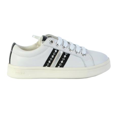 Baskets basses à lacets Blanc+Noir 1 - vertbaudet enfant 