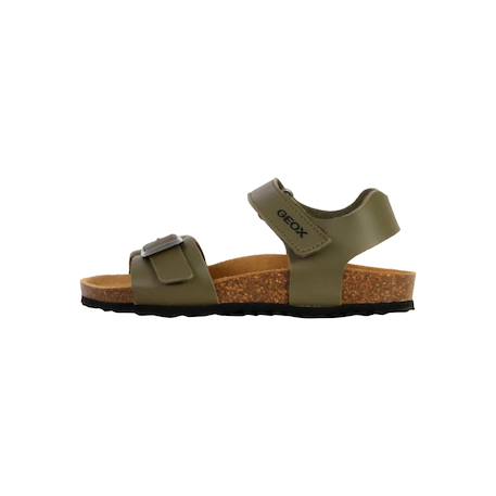 Sandales en cuir  à scratch Gris foncé+Kaki+Marine+Marine rouge+Navy orange sombre 8 - vertbaudet enfant 