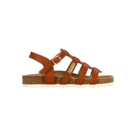 Sandales en cuir  à brides Tan 1 - vertbaudet enfant 