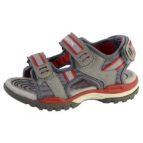 Sandales  à scratch Grey red 2 - vertbaudet enfant 