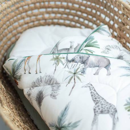 Couverture d'emmaillotage safari Safari, vert, gris, blanc 2 - vertbaudet enfant 