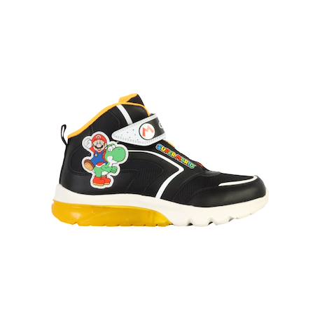 Baskets montantes  à scratch Navy royal+Noir jaune 7 - vertbaudet enfant 