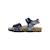 Sandales en cuir  à scratch Navy rouge 2 - vertbaudet enfant 