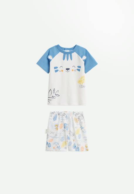 Pyjama enfant manches courtes biscarosse Ecru 1 - vertbaudet enfant 