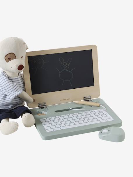 Ordinateur écran magique en bois FSC® TANZANIE bois 6 - vertbaudet enfant 
