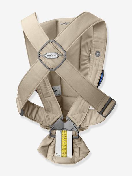 Porte-bébé Mini tissé BABYBJÖRN beige+noir 3 - vertbaudet enfant 
