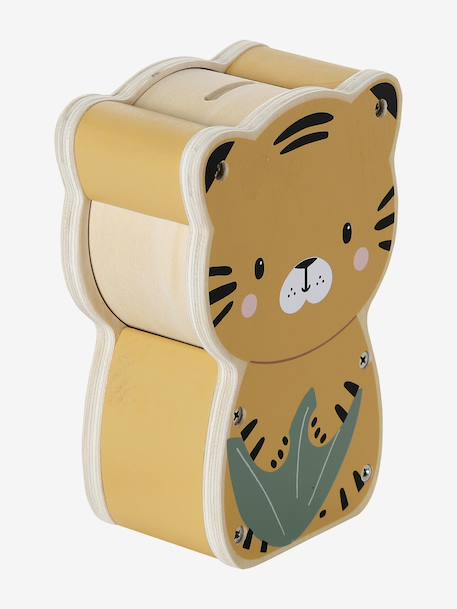 Tirelire musicale Tanzanie en bois FSC® jaune 2 - vertbaudet enfant 