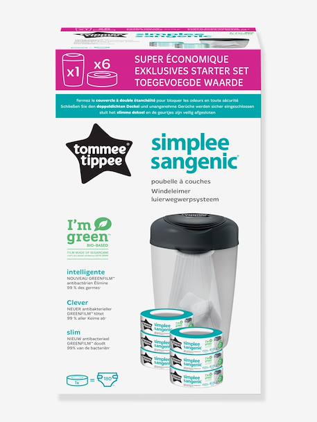 Poubelle Simplee + 6 recharges gris 2 - vertbaudet enfant 