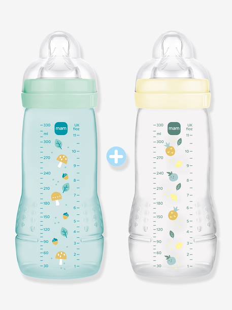 Lot 2 biberons Easy Active Coloré 330ml bleu+blush 3 - vertbaudet enfant 