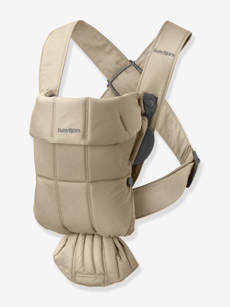 Porte-bébé Mini tissé BABYBJÖRN beige+noir 1 - vertbaudet enfant 
