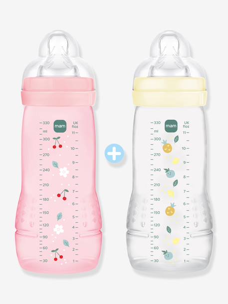 Lot 2 biberons Easy Active Coloré 330ml bleu+blush 7 - vertbaudet enfant 