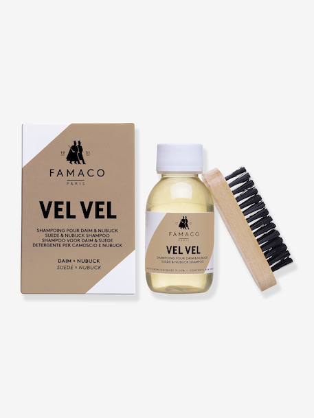 Shampoing pour daim et nubuck + brosse Vel Vel blanc 1 - vertbaudet enfant 